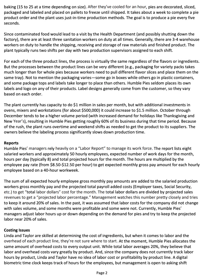 Thanks in advance! Stage One A history of Humble Pies Humble Pies,