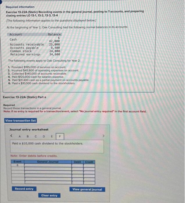 Provided $185,000 of services on account. 2. Incurred $45,800 of operating expenses