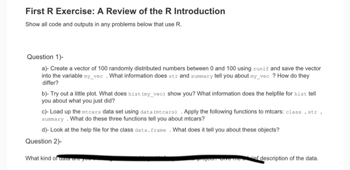  I need answer for Question 1 for part A through part