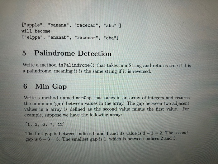 directions properly and show me the output. Thanks in advance! For each