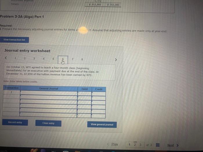shows that teaching supplies costing $2.662 are avaliable at year.end. c. Annuari
