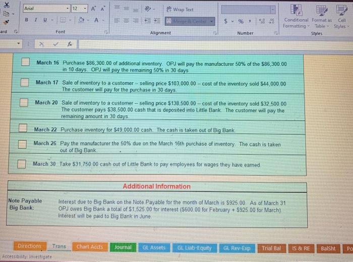 2023 Transactions Date Description of the Transaction March 1 Owners of OPJ