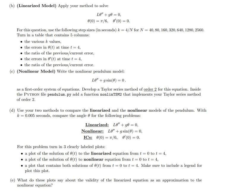 Initial Value Problems. 3. The motions of a swinging pendulum under certain