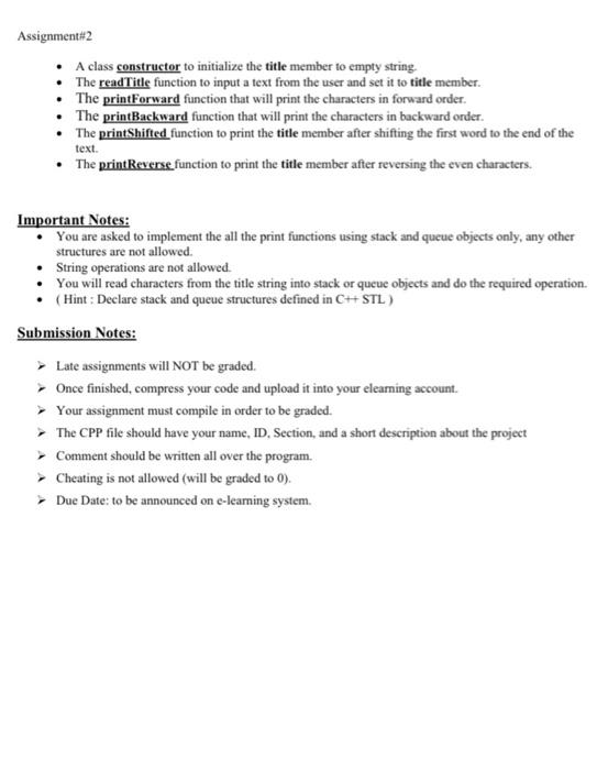 Queues Problem Description: You are asked to develop a Title Display Label