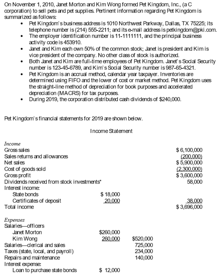  Could You Fill Out a full M-3 From for this company?