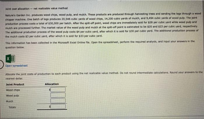 allocation - market value at split-off method Man OFort Inc. produces two