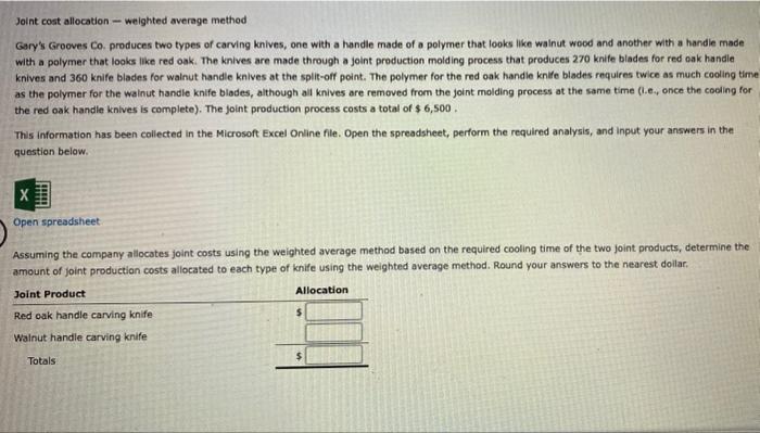 through a joint production molding process costing $30,000 per batch and producing