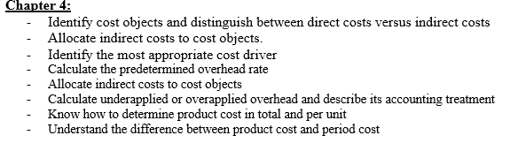Managerial Accounting - Direct vs Indirect, Drivers, Allocations, predetermined Overhead, Product vs.