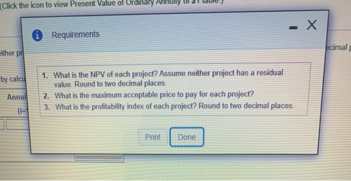 determine whether White Products should invest in the following projects Proyed A