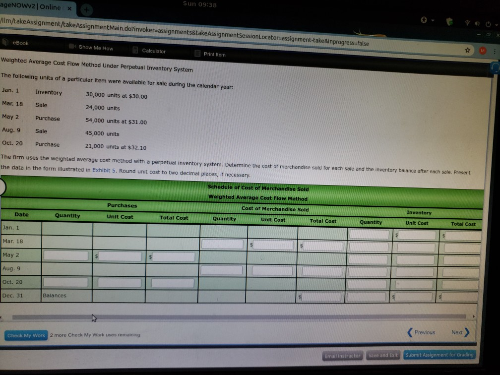 E Print Item Weighted Average Cost Flow Method Under Perpetual Inventory System