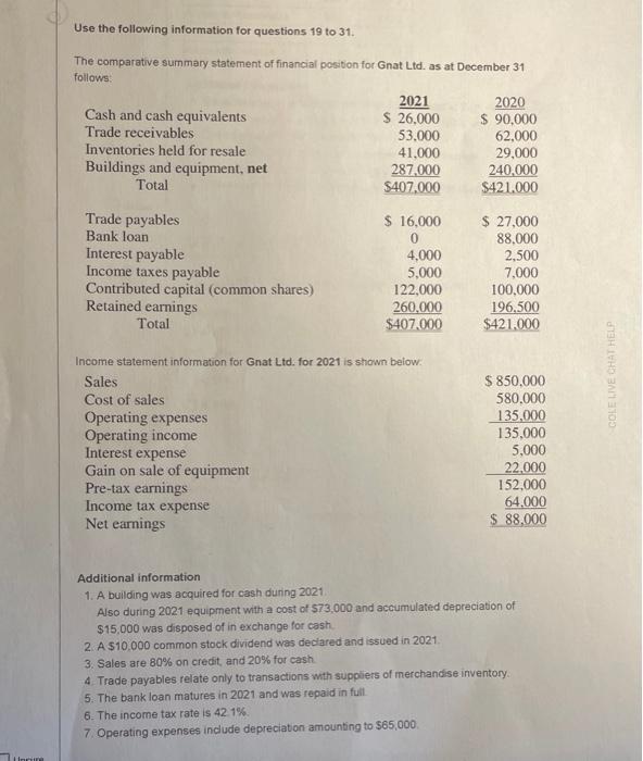 Q 19 -22Please help me with these multiple choice i will rate