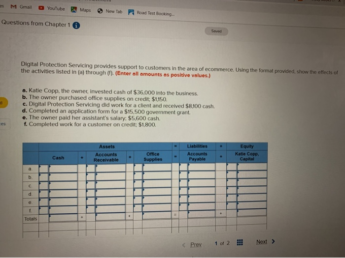  S M Gmail YouTube Maps New Tab P Road Test Booking