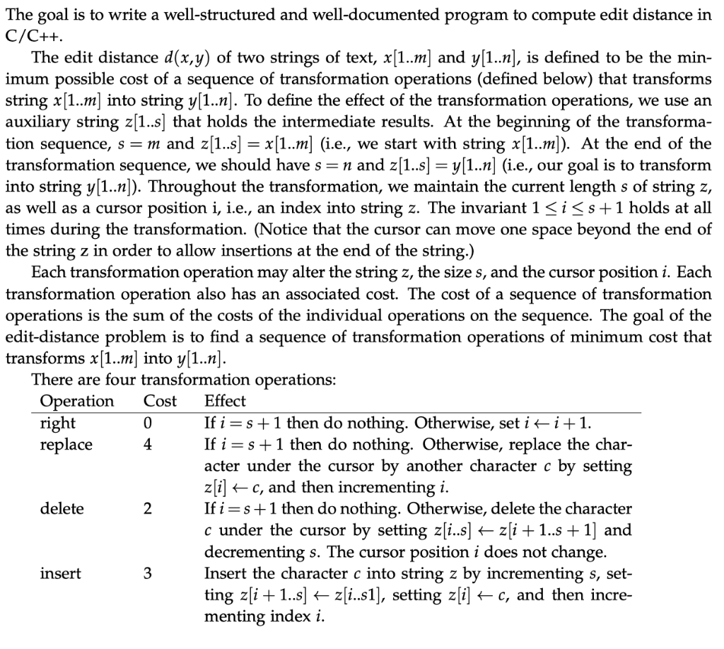 The goal is to write a well-structured and well-documented program to