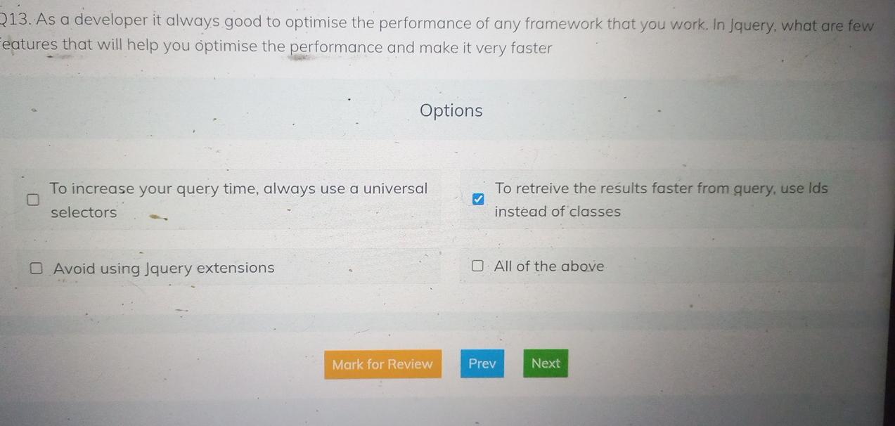  As a developer it always good to optimise the performance of