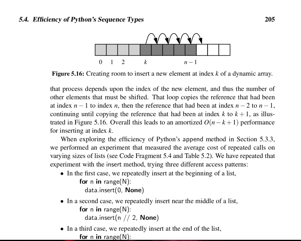 Perform experiments to evaluate the efficiency of the remove method of Pythons