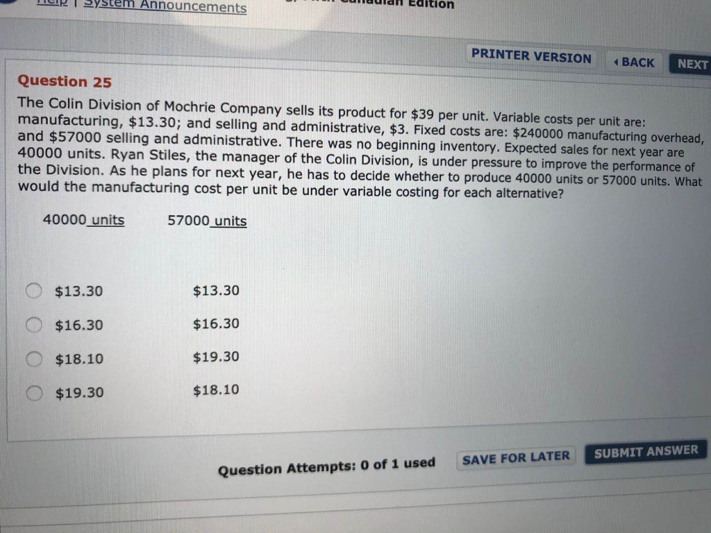 ---- Uulall Cuition 1R I 2ystem Announcements PRINTER VERSION BACK NEXT