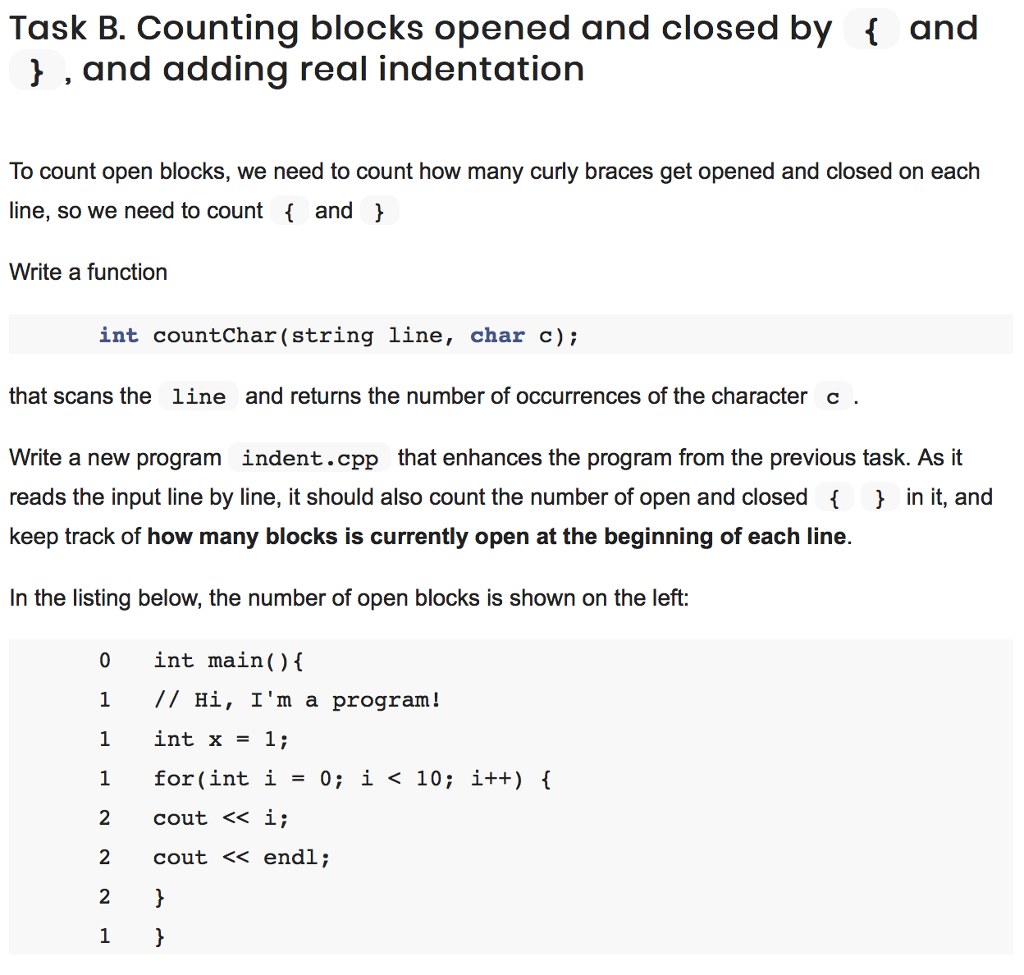 The program should first take string inputs (line by line) and get
