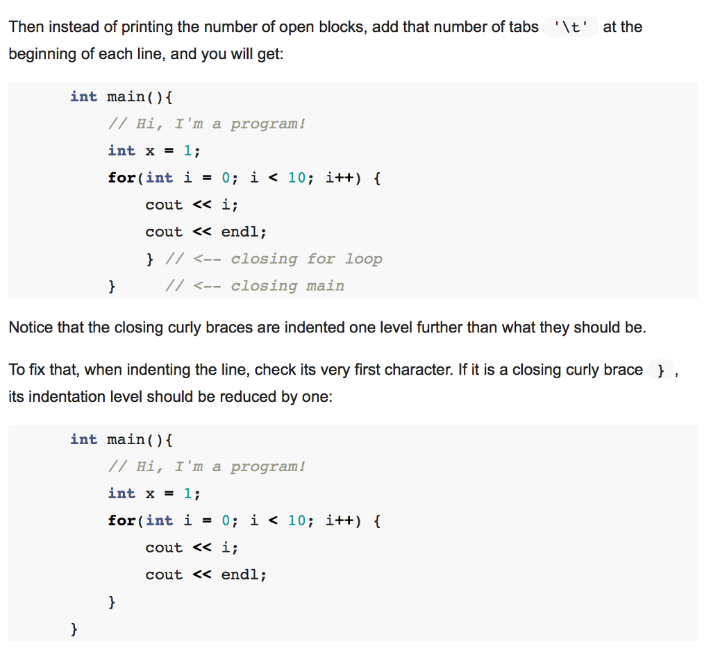 rid of the empty space before each line's first non-blank character, the