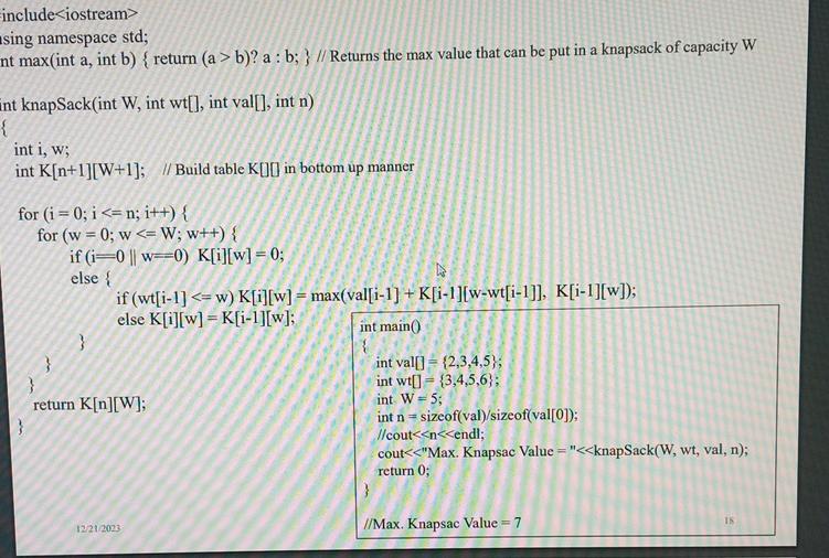  how it is returning 7 in this code please wrote it