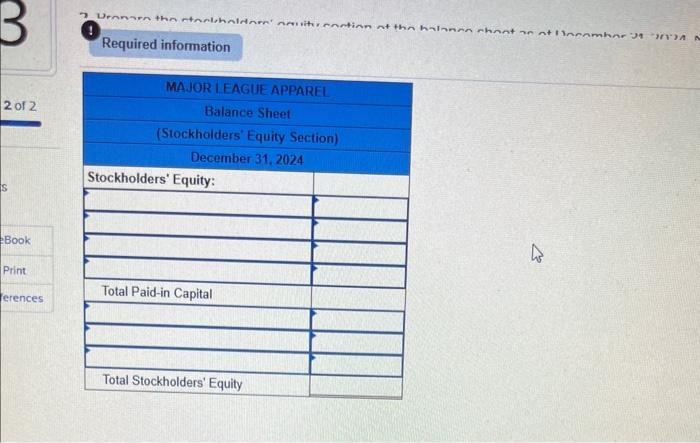 stockholders' equity section (LO10-2, 103,104,105,107) [The following information applies to the questions