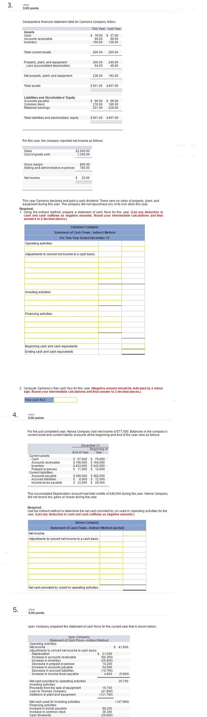 Please ANSWER ALL. PLEASE.. Help me understand 111 Comparative financial statement data