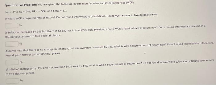 please answer this part of question 4 Quantitative Problem: You are given