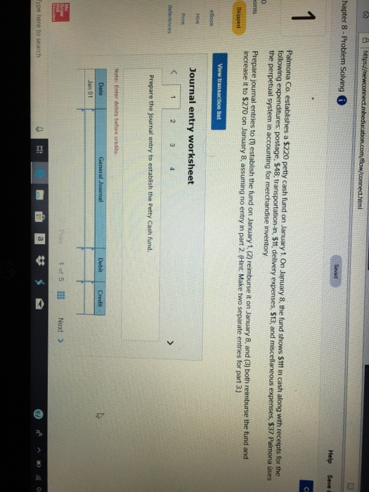  A 8 https/ hapter 8-Problem Solving Help Save Palmona Co establishes