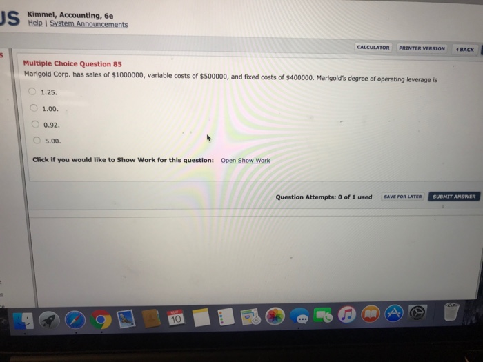 from the sale of 5000 units in May: sales $200000, variable costs
