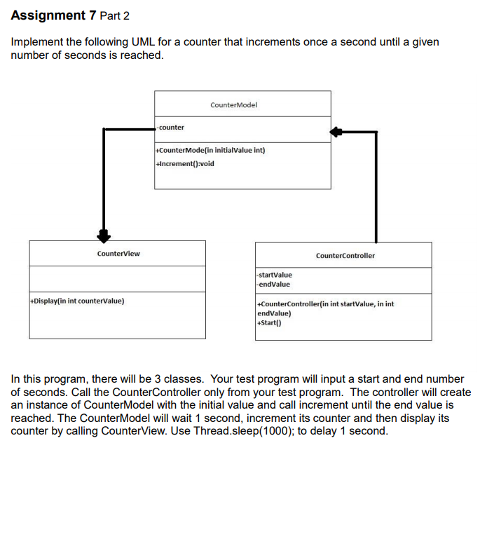 In Java with detailed comments Assignment 7 Part 2 Implement number of