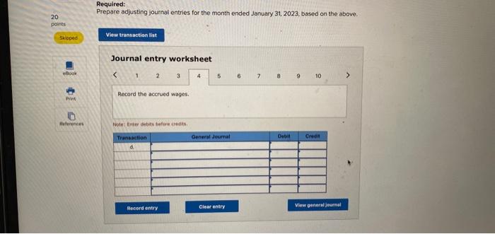 adjusting entries: a. Equipment purchased on November 1 of this accounting period