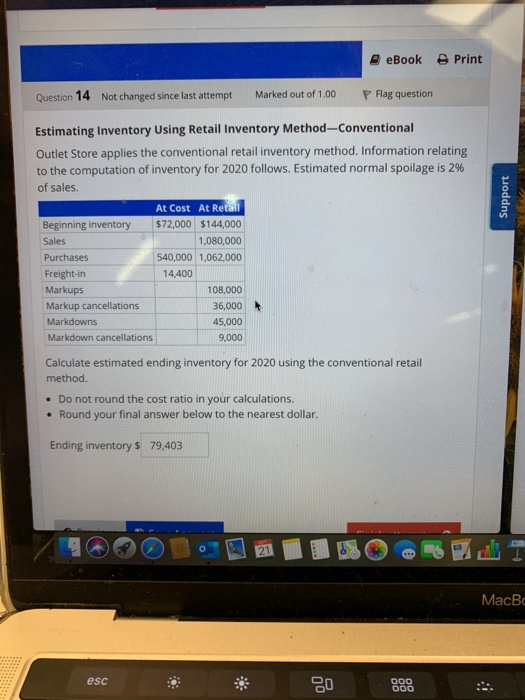  please show work eBook Print Question 14 Not changed since last