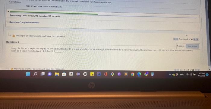  Completion DL and resumed later. The timer will continue to run