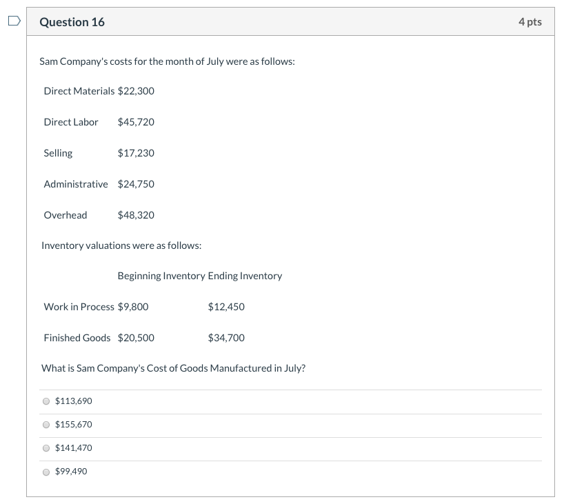 the sales price need to be in order to meet this target