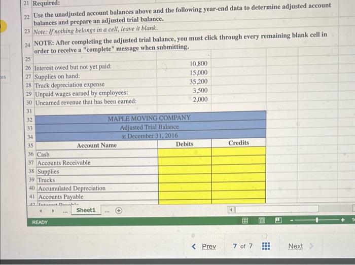 to find these formulas. nd data to determine adjusted account Dalances and