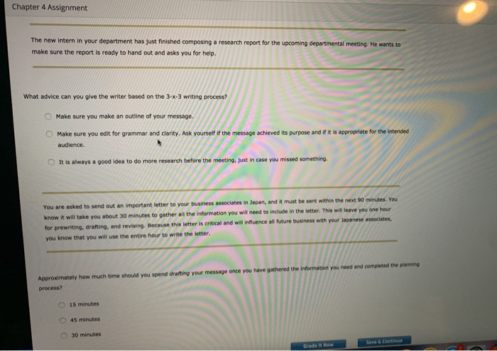  Chapter 4 Assignment The new Intern in your department has just