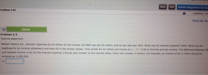  SaveExit Submit Assignment for Gra i Question 7 of Check My