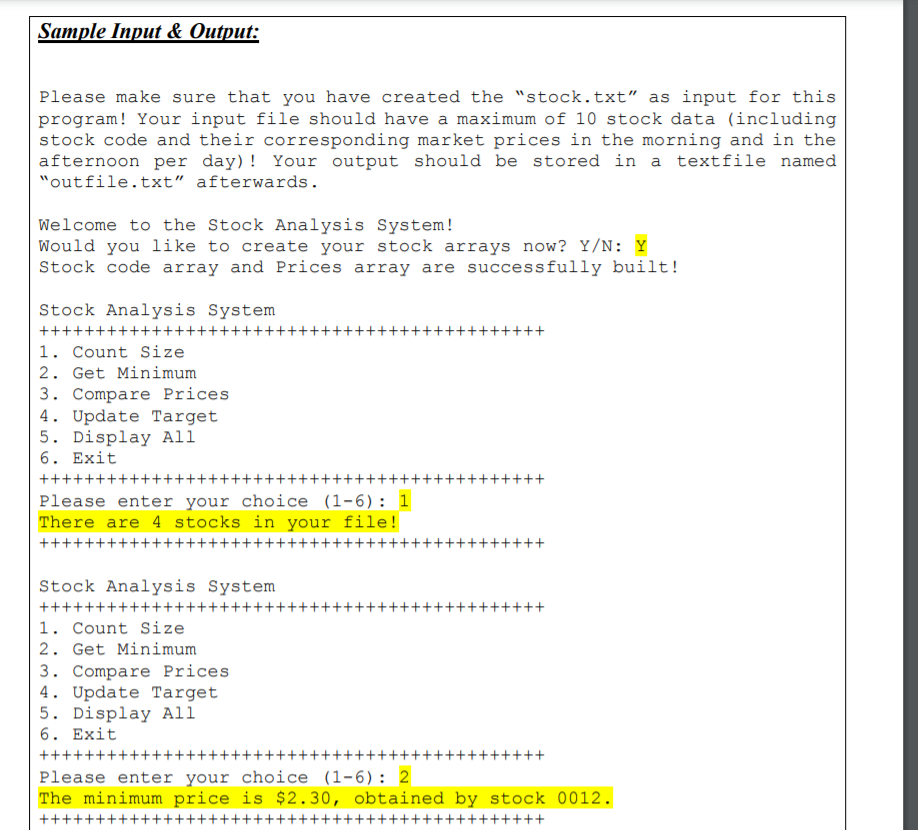 stock.txt which contains a maximum of 10 stocks with their stock codes