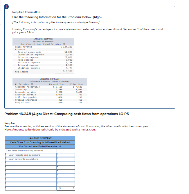 [The following informotion opplies to the questions disployed below.] Lonsing Compony's current-year