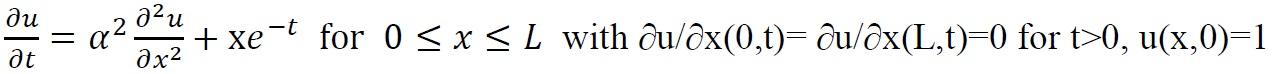  Solve u(x,t)=? a2. + -t 2 for 0 0, u(x,0)=1 t