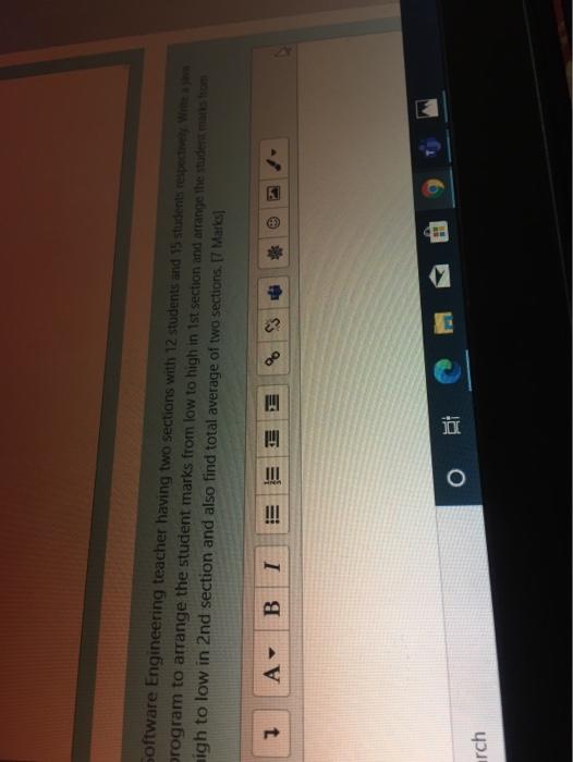  Software Engineering teacher having two sections with 12 students and 15