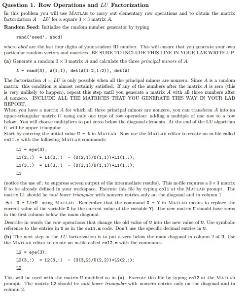 row operations and matrix multiplication, . The geometric properties of special types