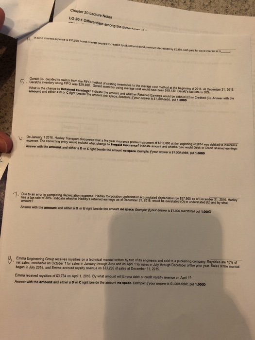 Please show all work so I know how do to them. 4.