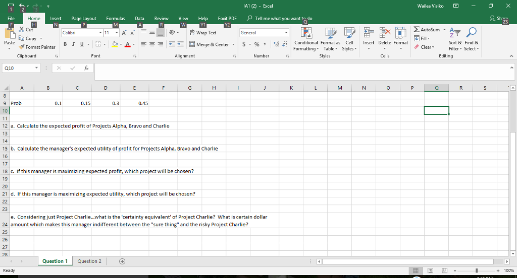 where p is the dollar amount of profit. The manager is considering