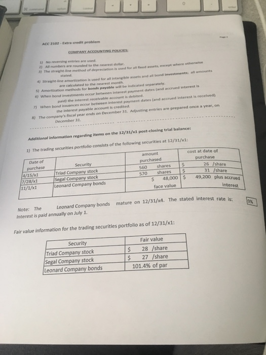 first year of operations Selected are presented below ng on the post-closing