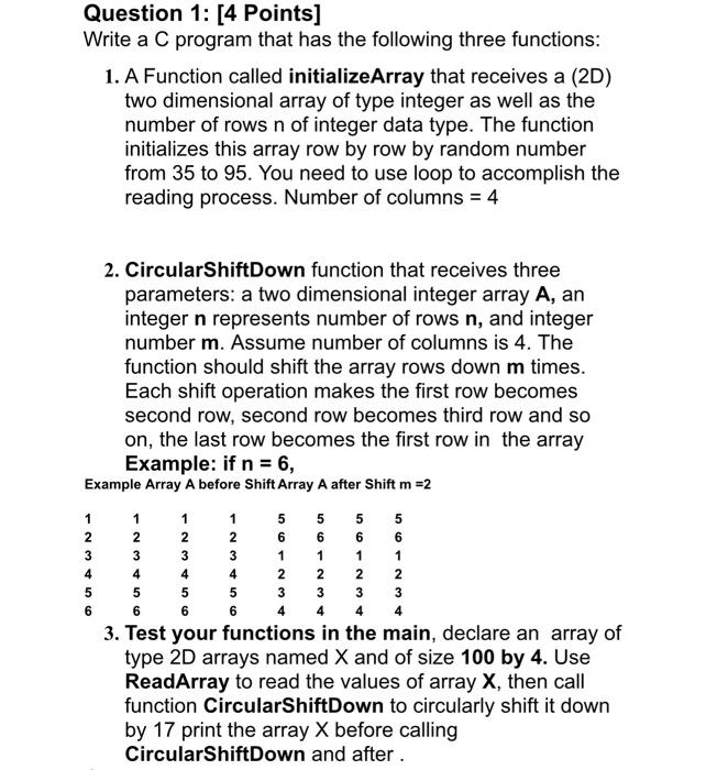  c# using printf and scanf Question 1: [4 Points] Write a