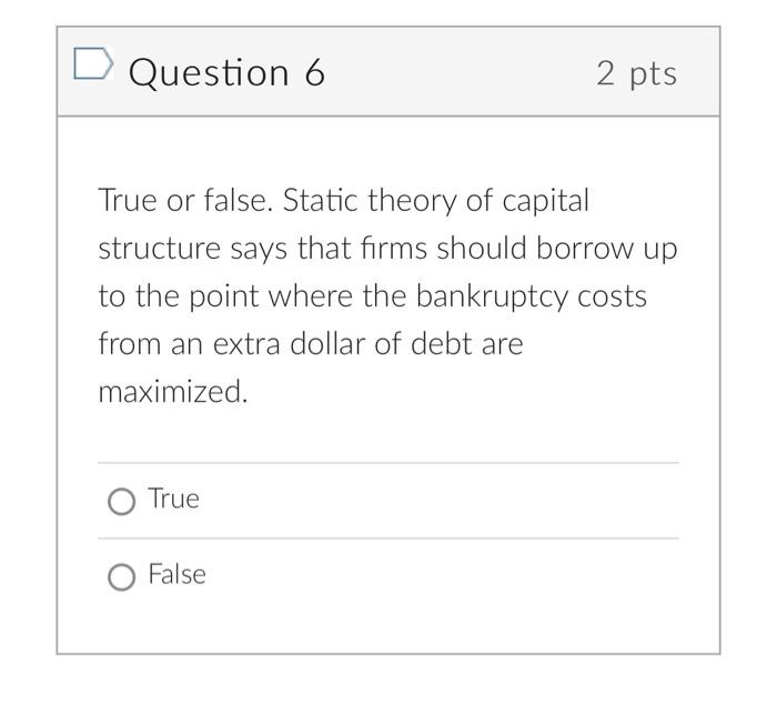 I, a firm's capital structure is completely irrelevant when taxes and expected