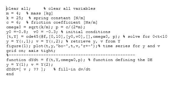 questions. (a) For what minimal time t, will the mass-spring system satisfy