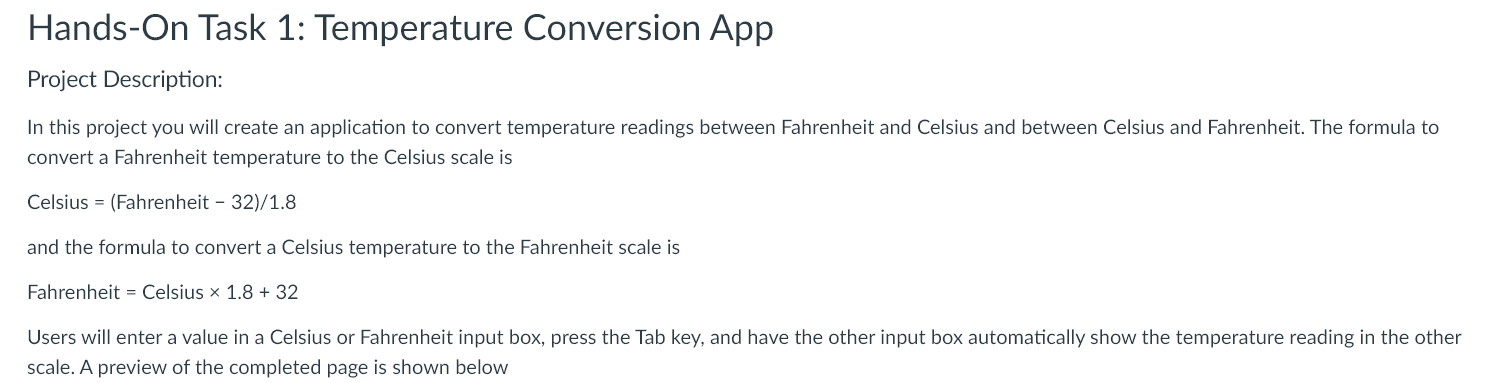  Project Description: In this project you will create an application to