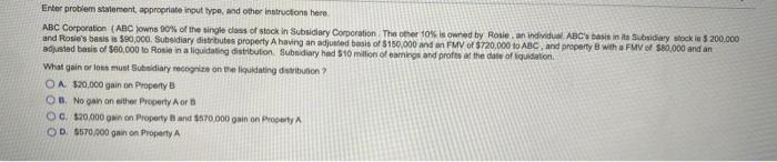  Enter problem statement appropriate input type, and other instructions here ABC