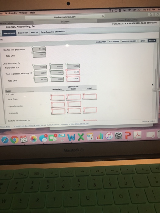 FINANCIAL & MANAGERIAL (ACC 11/210) BACK Exercise 16-13 Your answer is partially